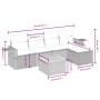 Gartensofa-Set mit Kissen, 6-teilig, beiges synthetisches Rattan von , Gartensets - Ref: Foro24-3264943, Preis: 375,04 €, Rab...