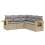 Gartensofa-Set mit Kissen, 5-teilig, beiges synthetisches Rattan von , Gartensets - Ref: Foro24-3226801, Preis: 341,74 €, Rab...