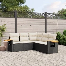 5-piece garden furniture set and black synthetic rattan cushions by , Garden sets - Ref: Foro24-3226798, Price: 334,43 €, Dis...