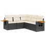 5-teiliges Gartenmöbel-Set und schwarze synthetische Rattankissen von , Gartensets - Ref: Foro24-3226798, Preis: 330,49 €, Ra...