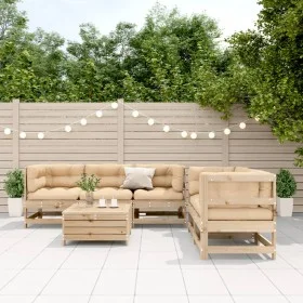 Garden furniture set 6 pieces and cushions solid pine wood by , Garden sets - Ref: Foro24-3250808, Price: 647,19 €, Discount: %