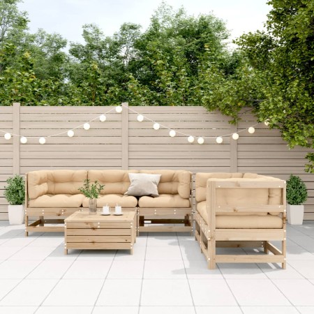 Gartenmöbel-Set 6-teilig und Kissen aus massivem Kiefernholz von , Gartensets - Ref: Foro24-3250808, Preis: 656,24 €, Rabatt: %