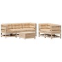 Gartenmöbel-Set 6-teilig und Kissen aus massivem Kiefernholz von , Gartensets - Ref: Foro24-3250808, Preis: 656,24 €, Rabatt: %