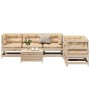 Gartenmöbel-Set 6-teilig und Kissen aus massivem Kiefernholz von , Gartensets - Ref: Foro24-3250808, Preis: 656,24 €, Rabatt: %