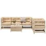 Juego de muebles de jardín 6 pzas y cojines madera maciza pino de , Conjuntos de jardín - Ref: Foro24-3250808, Precio: 647,13...