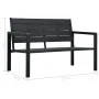 Banco de jardín HDPE negroo aspecto madera 120 cm de vidaXL, Bancos de jardín - Ref: Foro24-47878, Precio: 142,38 €, Descuent...