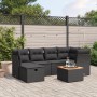 7-teiliges Garten-Essset und schwarze Kissen aus synthetischem Rattan von , Gartensets - Ref: Foro24-3264723, Preis: 421,78 €...