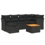 7-piece garden dining set and black synthetic rattan cushions by , Garden sets - Ref: Foro24-3264723, Price: 430,05 €, Discou...