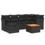 7-teiliges Garten-Essset und schwarze Kissen aus synthetischem Rattan von , Gartensets - Ref: Foro24-3264723, Preis: 421,78 €...