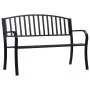 Banco de jardín acero negro 125 cm de vidaXL, Bancos de jardín - Ref: Foro24-47941, Precio: 90,00 €, Descuento: %