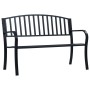 Banco de jardín acero negro 125 cm de vidaXL, Bancos de jardín - Ref: Foro24-47941, Precio: 91,51 €, Descuento: %