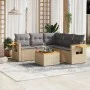 Juego de sofás jardín con cojines 6 pzas ratán sintético beige by , Garden sets - Ref: Foro24-3226808, Price: 388,65 €, Disco...