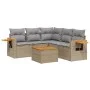 Juego de sofás jardín con cojines 6 pzas ratán sintético beige by , Garden sets - Ref: Foro24-3226808, Price: 388,65 €, Disco...