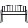 Banco de jardín acero negro 125 cm de vidaXL, Bancos de jardín - Ref: Foro24-47941, Precio: 90,00 €, Descuento: %