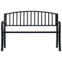 Banco de jardín acero negro 125 cm de vidaXL, Bancos de jardín - Ref: Foro24-47941, Precio: 91,51 €, Descuento: %