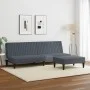 Zweiteilige Sofagarnitur aus dunkelgrauem Samt von , Sofas - Ref: Foro24-3216275, Preis: 291,66 €, Rabatt: %