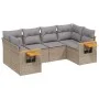 Gartensofa-Set mit Kissen, 6-teilig, beiges synthetisches Rattan von , Gartensets - Ref: Foro24-3227102, Preis: 397,86 €, Rab...