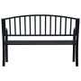 Schwarze Gartenbank aus Stahl, 125 cm. von vidaXL, Gartenbänke - Ref: Foro24-47941, Preis: 91,51 €, Rabatt: %