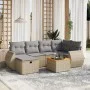 Juego de sofás jardín con cojines beige mezcla 7 pzas ratán PE de , Conjuntos de jardín - Ref: Foro24-3265063, Precio: 456,91...