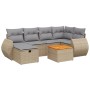 Gartensofa-Set mit beigem Kissenmix, 7-teilig aus PE-Rattan von , Gartensets - Ref: Foro24-3265063, Preis: 440,28 €, Rabatt: %