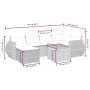 Gartensofa-Set mit beigem Kissenmix, 7-teilig aus PE-Rattan von , Gartensets - Ref: Foro24-3265063, Preis: 440,28 €, Rabatt: %