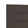 Estructura de cama con cabecera Marrón oscuro 160 x 200 cm tela