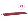 Garden bench cushions 2 pcs red red 150x50x7 cm by , Cushions for chairs and sofas - Ref: Foro24-361706, Price: 48,18 €, Disc...