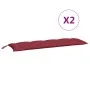 Garden bench cushions 2 pcs red red 150x50x7 cm by , Cushions for chairs and sofas - Ref: Foro24-361706, Price: 47,77 €, Disc...