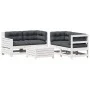 5-piece garden furniture set with solid white pine wood cushions by , Garden sets - Ref: Foro24-3250817, Price: 500,29 €, Dis...