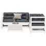 5-piece garden furniture set with solid white pine wood cushions by , Garden sets - Ref: Foro24-3250817, Price: 513,83 €, Dis...