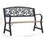 Banco de jardín de madera 120 cm de vidaXL, Bancos de jardín - Ref: Foro24-47940, Precio: 94,40 €, Descuento: %