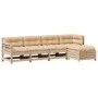 5-teiliges Gartenmöbel-Set mit Kissen aus massivem Kiefernholz von , Gartensets - Ref: Foro24-3250848, Preis: 471,13 €, Rabat...