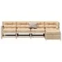 5-teiliges Gartenmöbel-Set mit Kissen aus massivem Kiefernholz von , Gartensets - Ref: Foro24-3250848, Preis: 471,13 €, Rabat...