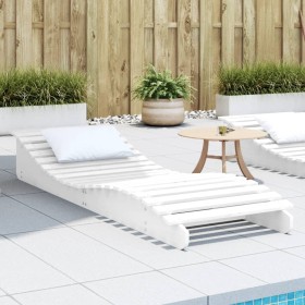 Tumbona de madera maciza de pino blanca 205x60x31,5 cm de , Tumbonas - Ref: Foro24-832574, Precio: 102,63 €, Descuento: %