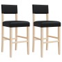 Hohe Hocker, 2 Stück, aus massivem Gummiholz und Kunstleder von , Küchenhocker - Ref: Foro24-4006196, Preis: 117,25 €, Rabatt: %