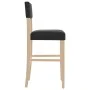 Taburetes altos 2 uds madera maciza de caucho y cuero sintético de , Taburetes de cocina - Ref: Foro24-4006196, Precio: 81,09...