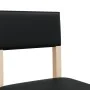 Taburetes altos 2 uds madera maciza de caucho y cuero sintético de , Taburetes de cocina - Ref: Foro24-4006196, Precio: 81,09...