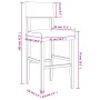 Hohe Hocker, 2 Stück, aus massivem Gummiholz und Kunstleder von , Küchenhocker - Ref: Foro24-4006196, Preis: 117,25 €, Rabatt: %