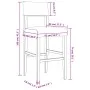 Taburetes altos 2 uds madera maciza de caucho y cuero sintético de , Taburetes de cocina - Ref: Foro24-4006196, Precio: 81,09...