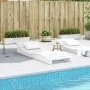 Tumbona de madera maciza de pino blanca 205x70x31,5 cm de , Tumbonas - Ref: Foro24-832581, Precio: 133,37 €, Descuento: %