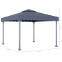 Cenador gris antracita aluminio 300x300 cm de vidaXL, Carpas y cenadores - Ref: Foro24-48059, Precio: 357,62 €, Descuento: %