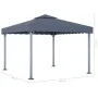 Cenador gris antracita aluminio 300x300 cm de vidaXL, Carpas y cenadores - Ref: Foro24-48059, Precio: 352,36 €, Descuento: %