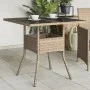 Garden table glass surface PE rattan beige 80x80x75 cm by , Garden tables - Ref: Foro24-365523, Price: 90,25 €, Discount: %