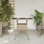 Garden table glass surface PE rattan beige 80x80x75 cm by , Garden tables - Ref: Foro24-365523, Price: 90,25 €, Discount: %