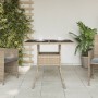 Gartentisch Glasoberfläche PE Rattan Beige 80x80x75 cm von , Gartentische - Ref: Foro24-365523, Preis: 85,40 €, Rabatt: %