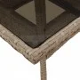 Garden table glass surface PE rattan beige 80x80x75 cm by , Garden tables - Ref: Foro24-365523, Price: 90,25 €, Discount: %