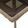 Gartentisch Glasoberfläche PE Rattan Beige 80x80x75 cm von , Gartentische - Ref: Foro24-365523, Preis: 85,40 €, Rabatt: %