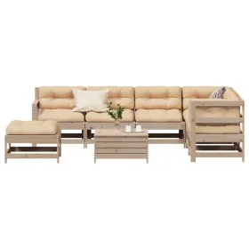 Garden furniture 8 pieces and cushions solid pine wood by , Garden sets - Ref: Foro24-3250600, Price: 829,88 €, Discount: %