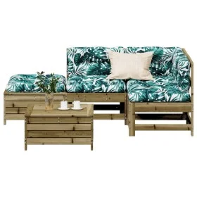 5-piece garden furniture set with impregnated pine wood cushions by , Garden sets - Ref: Foro24-3250711, Price: 483,03 €, Dis...