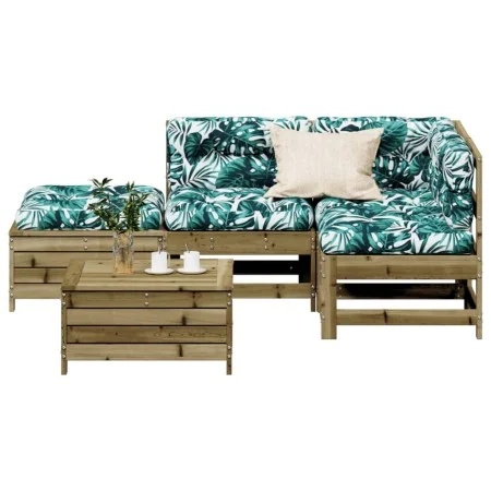 5-piece garden furniture set with impregnated pine wood cushions by , Garden sets - Ref: Foro24-3250711, Price: 483,03 €, Dis...